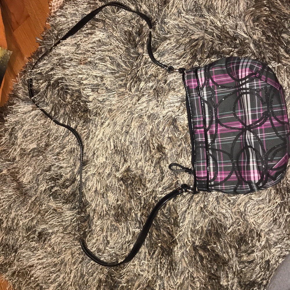 Authentic Plaid Coach Purse